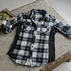 Plaid color block top